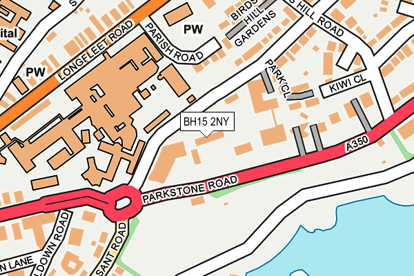 BH15 2NY map - OS OpenMap – Local (Ordnance Survey)