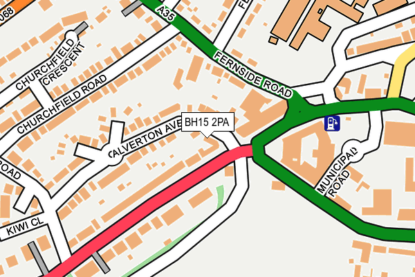 BH15 2PA map - OS OpenMap – Local (Ordnance Survey)