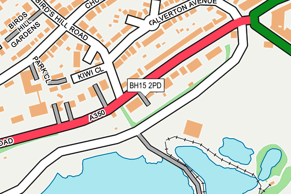 BH15 2PD map - OS OpenMap – Local (Ordnance Survey)