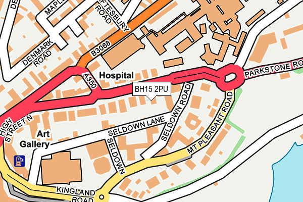 BH15 2PU map - OS OpenMap – Local (Ordnance Survey)