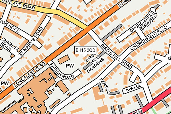 BH15 2QD map - OS OpenMap – Local (Ordnance Survey)