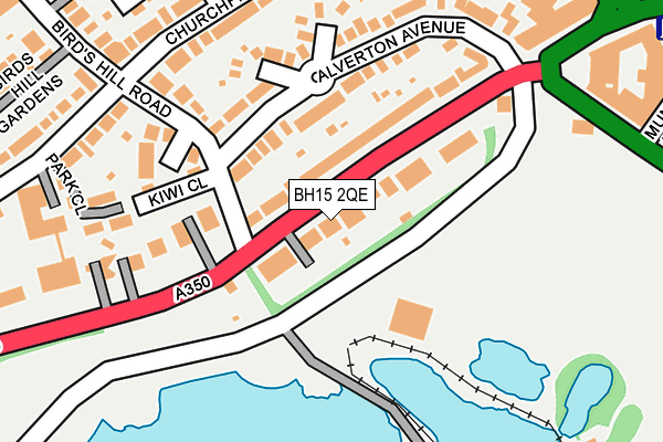 BH15 2QE map - OS OpenMap – Local (Ordnance Survey)