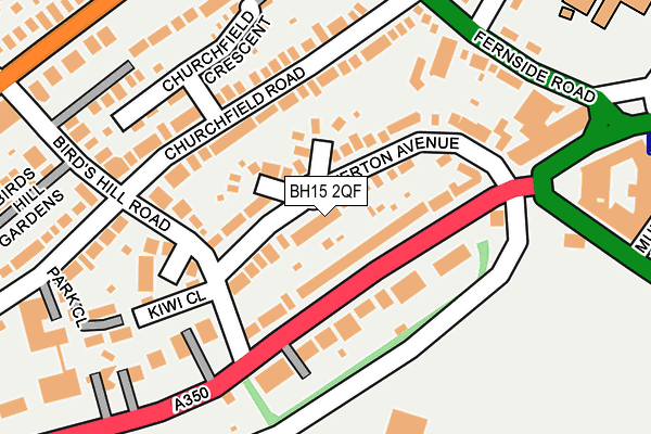 BH15 2QF map - OS OpenMap – Local (Ordnance Survey)