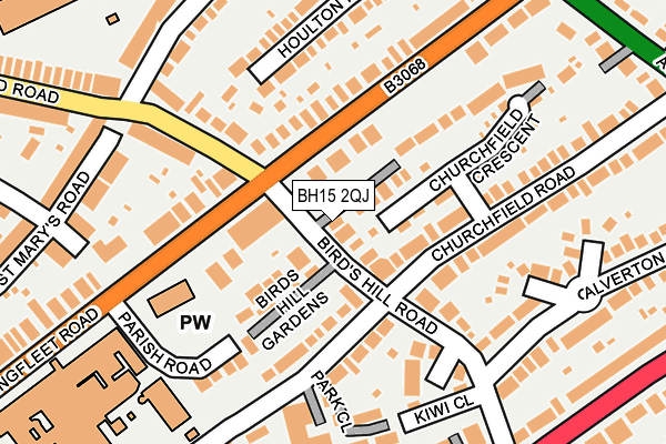 BH15 2QJ map - OS OpenMap – Local (Ordnance Survey)