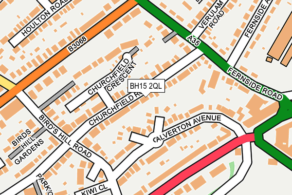 BH15 2QL map - OS OpenMap – Local (Ordnance Survey)