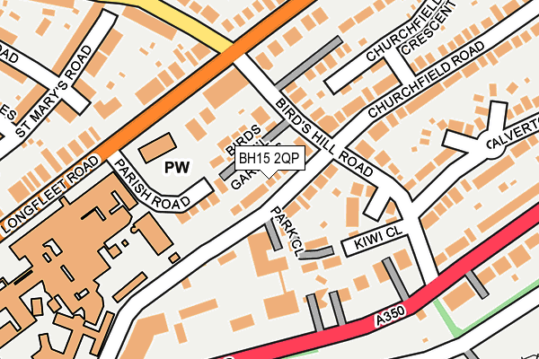 BH15 2QP map - OS OpenMap – Local (Ordnance Survey)