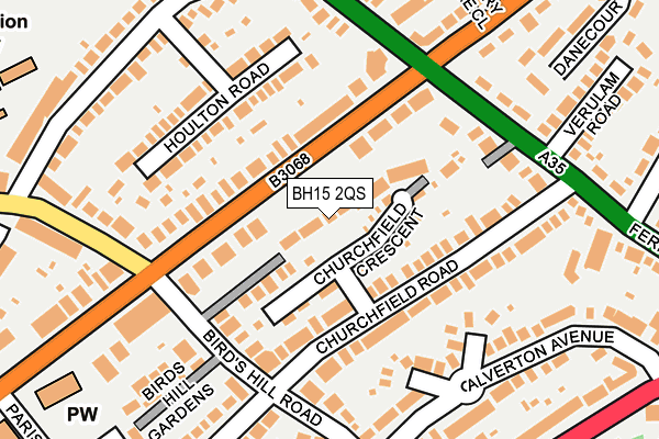 BH15 2QS map - OS OpenMap – Local (Ordnance Survey)