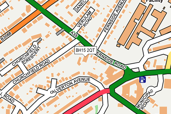 BH15 2QT map - OS OpenMap – Local (Ordnance Survey)