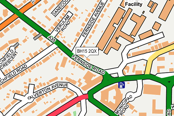 BH15 2QX map - OS OpenMap – Local (Ordnance Survey)