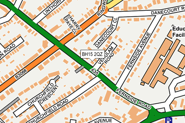 BH15 2QZ map - OS OpenMap – Local (Ordnance Survey)
