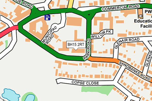 BH15 2RT map - OS OpenMap – Local (Ordnance Survey)