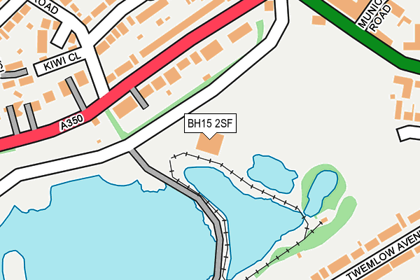 BH15 2SF map - OS OpenMap – Local (Ordnance Survey)