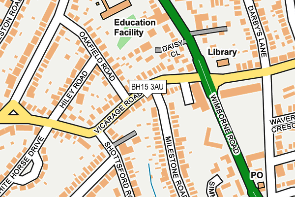 BH15 3AU map - OS OpenMap – Local (Ordnance Survey)