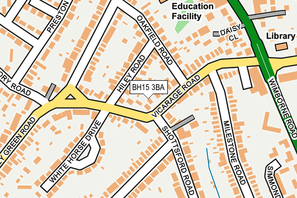 BH15 3BA map - OS OpenMap – Local (Ordnance Survey)