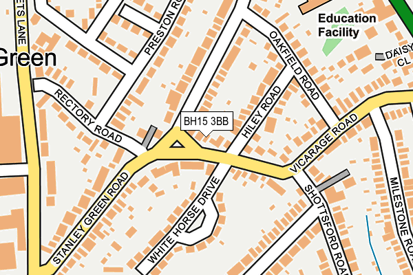 BH15 3BB map - OS OpenMap – Local (Ordnance Survey)
