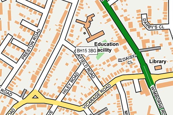 BH15 3BG map - OS OpenMap – Local (Ordnance Survey)