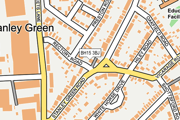 BH15 3BJ map - OS OpenMap – Local (Ordnance Survey)