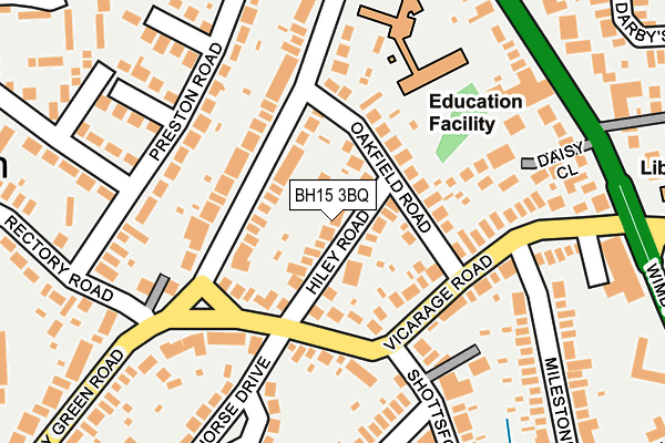BH15 3BQ map - OS OpenMap – Local (Ordnance Survey)