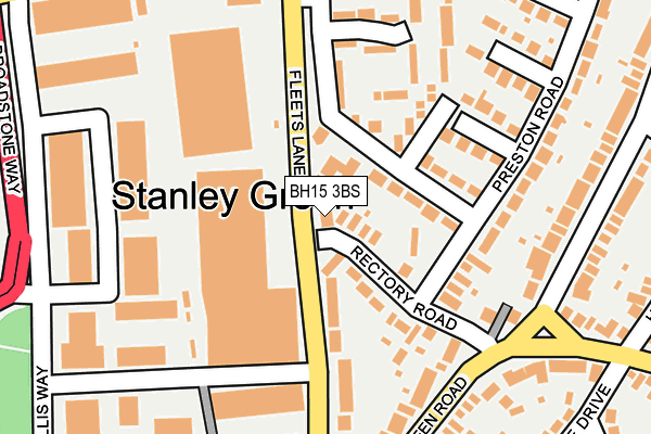 BH15 3BS map - OS OpenMap – Local (Ordnance Survey)