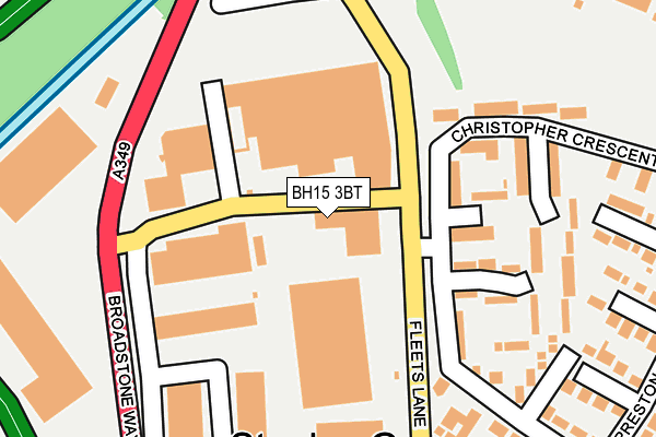 BH15 3BT map - OS OpenMap – Local (Ordnance Survey)