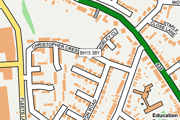 BH15 3BY map - OS OpenMap – Local (Ordnance Survey)