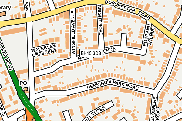 BH15 3DB map - OS OpenMap – Local (Ordnance Survey)