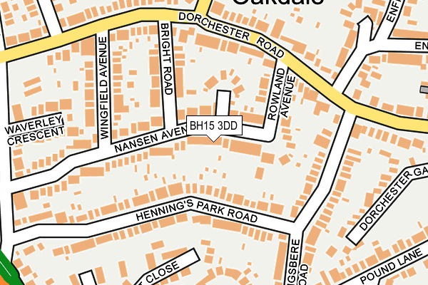 BH15 3DD map - OS OpenMap – Local (Ordnance Survey)