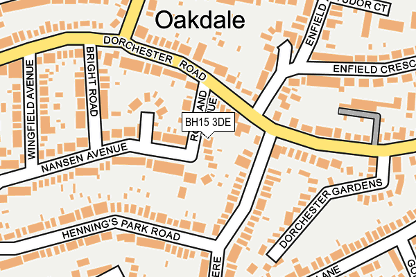 BH15 3DE map - OS OpenMap – Local (Ordnance Survey)