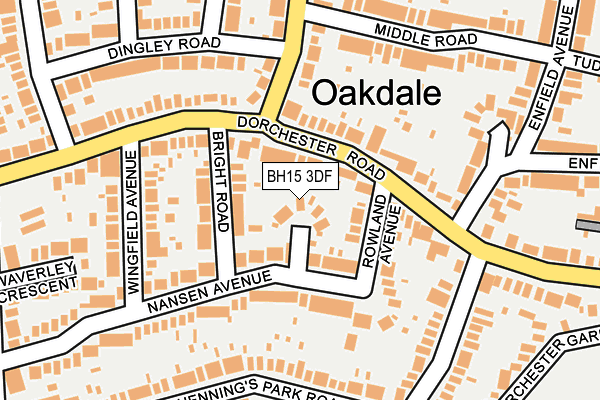BH15 3DF map - OS OpenMap – Local (Ordnance Survey)