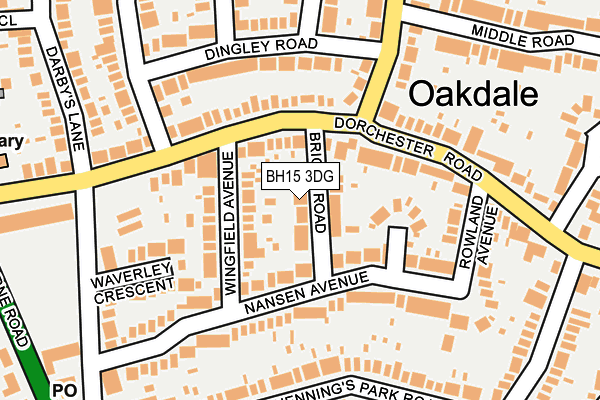 BH15 3DG map - OS OpenMap – Local (Ordnance Survey)