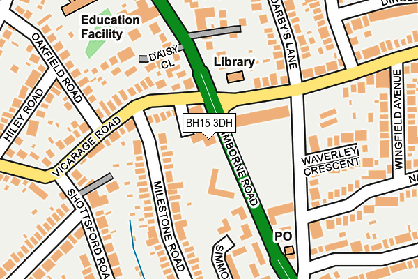 BH15 3DH map - OS OpenMap – Local (Ordnance Survey)