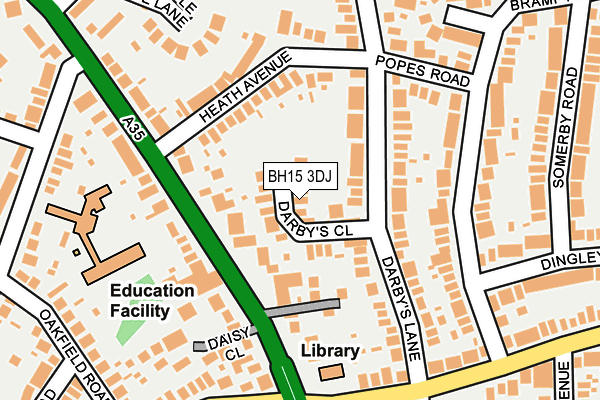 BH15 3DJ map - OS OpenMap – Local (Ordnance Survey)