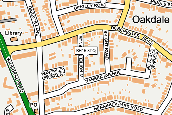BH15 3DQ map - OS OpenMap – Local (Ordnance Survey)