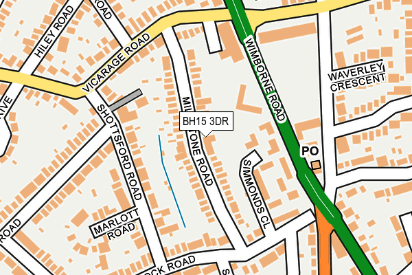 BH15 3DR map - OS OpenMap – Local (Ordnance Survey)