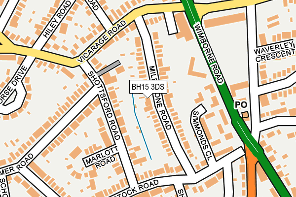 BH15 3DS map - OS OpenMap – Local (Ordnance Survey)