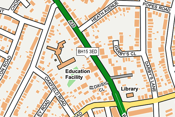 BH15 3ED map - OS OpenMap – Local (Ordnance Survey)