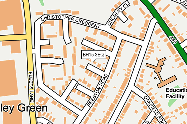 BH15 3EQ map - OS OpenMap – Local (Ordnance Survey)