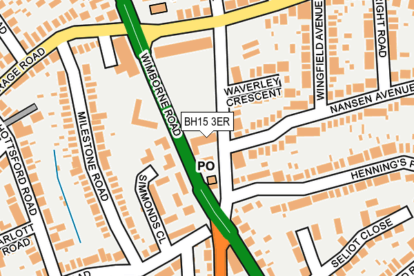 BH15 3ER map - OS OpenMap – Local (Ordnance Survey)