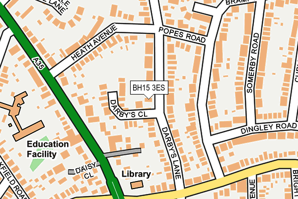 BH15 3ES map - OS OpenMap – Local (Ordnance Survey)