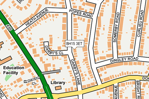 BH15 3ET map - OS OpenMap – Local (Ordnance Survey)
