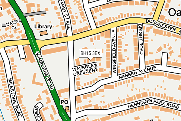 BH15 3EX map - OS OpenMap – Local (Ordnance Survey)