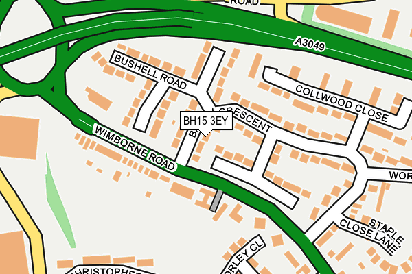 BH15 3EY map - OS OpenMap – Local (Ordnance Survey)