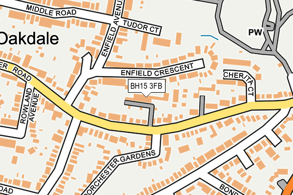 BH15 3FB map - OS OpenMap – Local (Ordnance Survey)