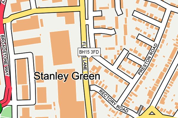 BH15 3FD map - OS OpenMap – Local (Ordnance Survey)