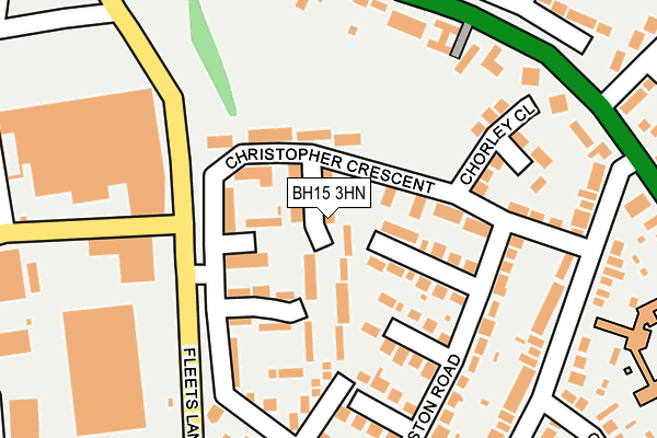 BH15 3HN map - OS OpenMap – Local (Ordnance Survey)