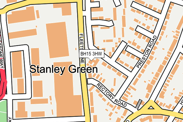 BH15 3HW map - OS OpenMap – Local (Ordnance Survey)