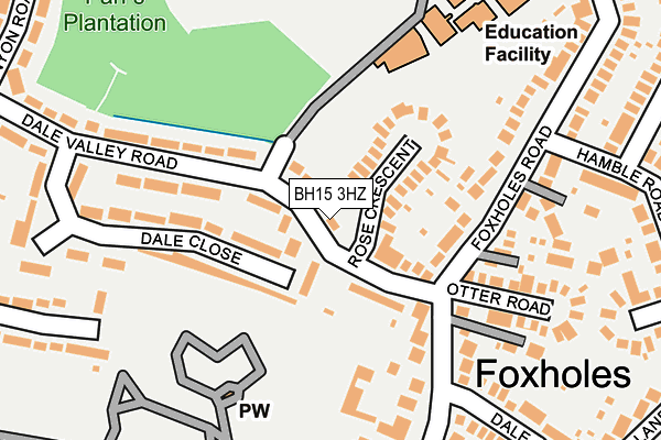 BH15 3HZ map - OS OpenMap – Local (Ordnance Survey)