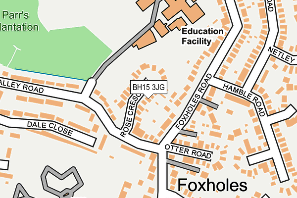 BH15 3JG map - OS OpenMap – Local (Ordnance Survey)