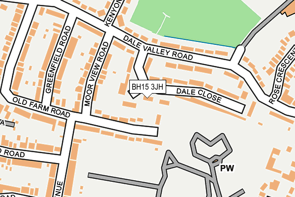 BH15 3JH map - OS OpenMap – Local (Ordnance Survey)