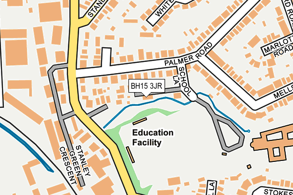 BH15 3JR map - OS OpenMap – Local (Ordnance Survey)
